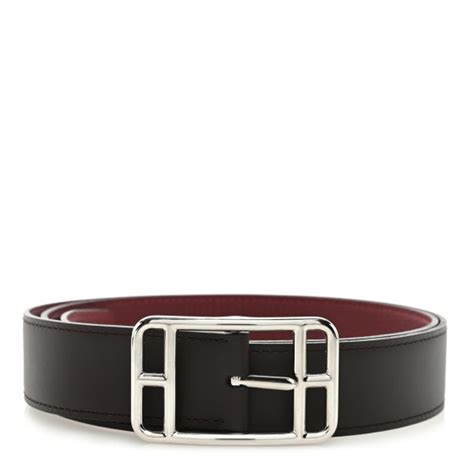 HERMES Box Togo 32mm Cape Cod Belt 100 40 Brown Rouge 